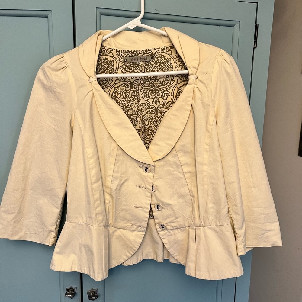 Boutique jacket with sweetheart charm